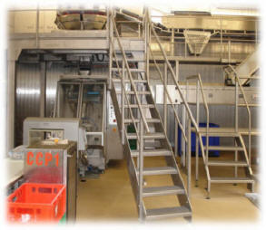 Edelstahl Maschinenpodeste und Treppen